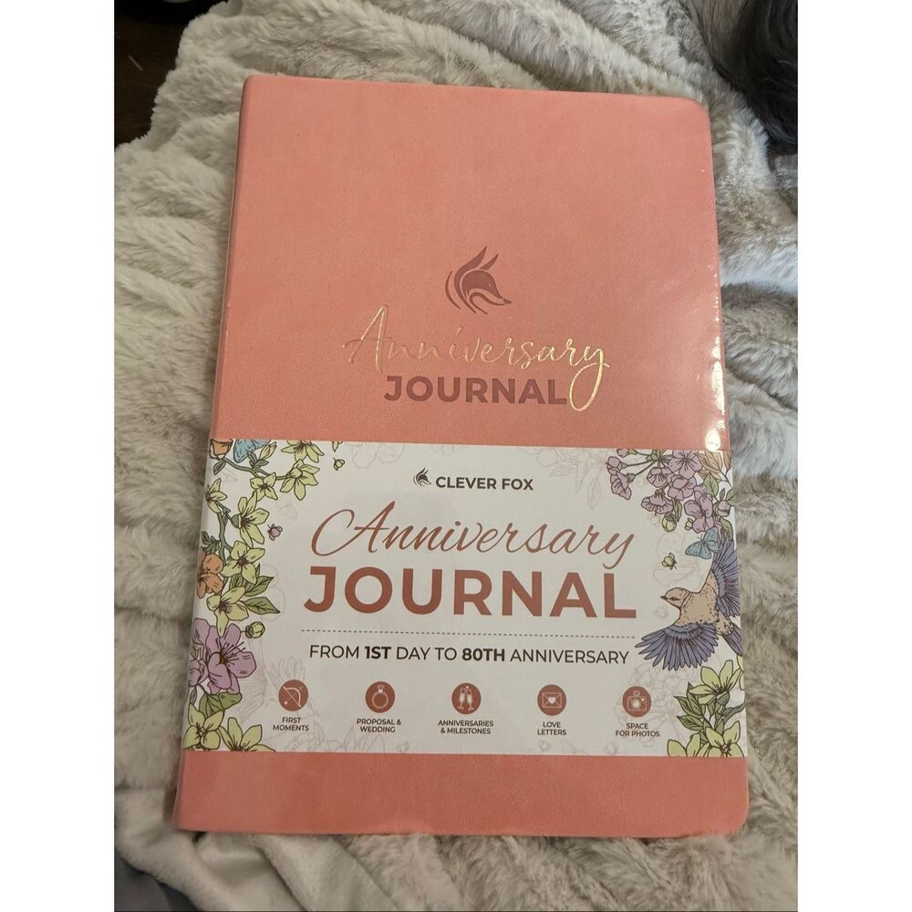 Clever Fox Anniversary Journal – Couple Memory Book & Photo Album Space